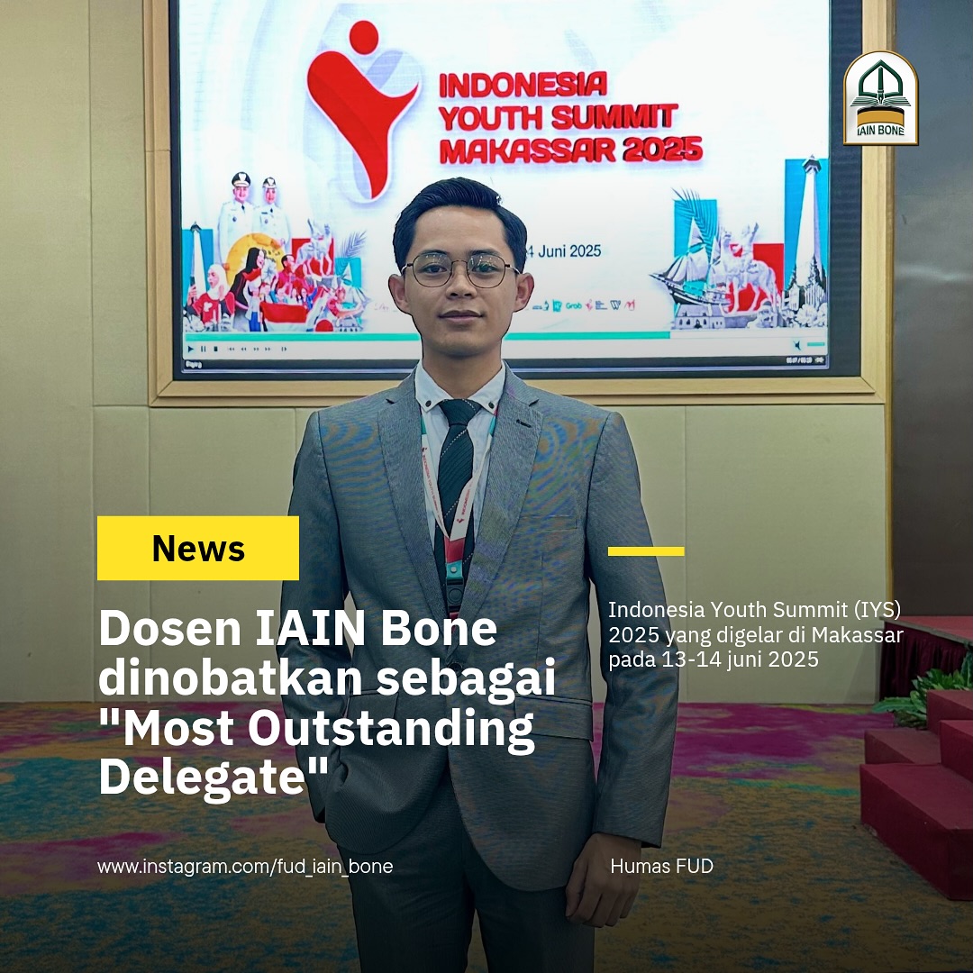 Dosen IAIN Bone Terpilih Sebagai Most Outstanding Delegate dalam Indonesia Youth Summit 2025